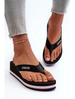 Dámske žabky na klinoch Big Star - čierne