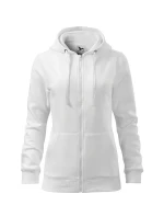 Trendy mikina na zips pre ženy biela