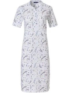 Dámska nočná košeľa 10231-124-4 modro-biela kvety - Pastunette