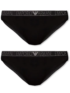 Dámske nohavičky 2PACK 163334 3F223 00020 čierne - Emporio Armani
