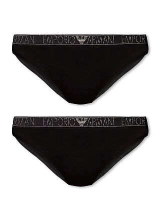 Dámske nohavičky 2PACK 163334 3F223 00020 čierne - Emporio Armani