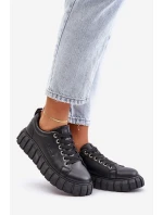 Ocieplane Sneakersy Damskie Big Star MM274617 Czarne