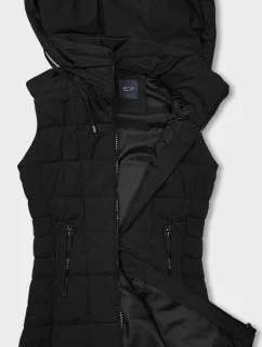 Čierna dámska vesta s kapucňou (16M9096-392)