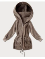 Ťavia bunda z alpaky s vreckami (W010#)