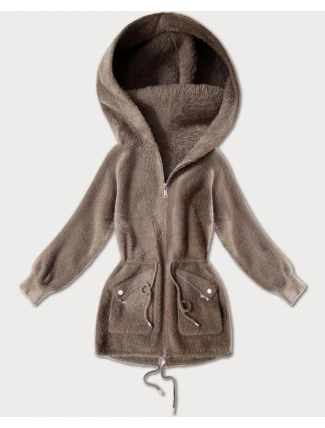 Ťavia bunda z alpaky s vreckami (W010#)