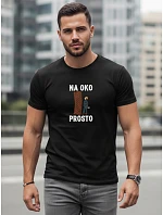 Pánske tričko OKO PROSTO s potlačou čierne FashionStreet NX0107R Pánske tričko OKO PROSTO s potlačou čierne FashionStreet NX0107R