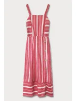 Červené bavlnené šaty (345ART)