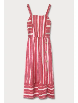 Červené bavlnené šaty (345ART)