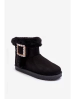 Śniegowce Ocieplane Z Klamrą Czarne Dulca