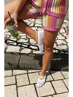 Sieťované ploché baleríny s remienkami biele Salliroe Sieťované ploché baleríny s remienkami biele Salliroe