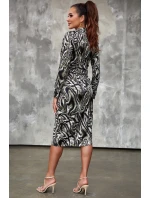 Zeleno-čierne šaty MONAM FashionStreet EY2422 Zeleno-čierne šaty MONAM FashionStreet EY2422
