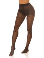 Sexi pančuchy SH6414 s potlačou "Heart" - InStylefashion Sexi pančuchy SH6414 s potlačou "Heart" - InStylefashion