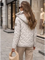 Dámska prechodová bunda s kapucňou, svetlošedá, FashionStreet TY5776