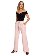 M680 Top bez rukávov s uzlovým výstrihom - čierny