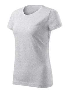 Základné voľné tričko svetlo šedé
