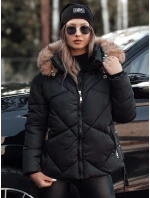 Dámska zimná bunda LESISI prešívaná s kapucňou čierna FashionStreet TY4716