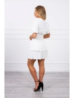 Šaty vo farbe ecru do pása