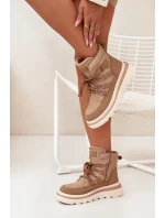 Damskie Botki Trapery Na Platformie Camel Liorae