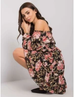 Šaty DHJ SK 15015 2.73P čierna a ružová