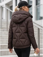 Dámska zimná prešívaná bunda s kapucňou, hnedá, FashionStreet TY5940 Dámska zimná prešívaná bunda s kapucňou, hnedá, FashionStreet TY5940