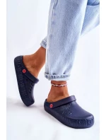 Damskie Lekkie Klapki Chodaki Big Star II275002 Granatowe