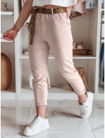 Dámske nohavice s opaskom MADELINA pink FashionStreet UY2627 Dámske nohavice s opaskom MADELINA pink FashionStreet UY2627
