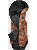 Vesta v karamelovej farbe s geometrickou spodnou časťou (B0122-22) Vesta v karamelovej farbe s geometrickou spodnou časťou (B0122-22)