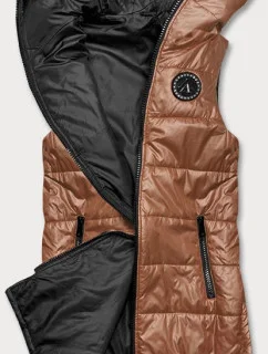 Vesta s geometrickým spodným dielom v karamelovej farbe (B0122-22)