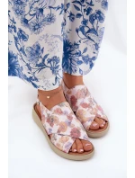 Sandały Damskie Z Eko Skóry W Kwiaty Multikolor Tosmelia