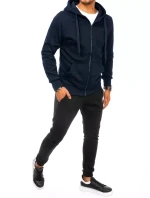 Pánske tmavomodré a čierne tepláky FashionStreet AX0628