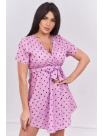 Bodkované šaty fialové