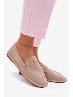 Dámské ploché mokasíny s lemovkou Vinceza Béžové