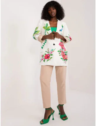 Dámska bunda DHJ MA 18525 15.43 Ecru mix vzor - FPrice