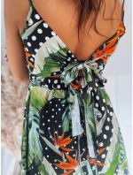 Tropické vzorované šaty TROPICAL black FashionStreet EY2295