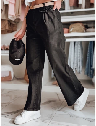 Dámske široké nohavice MOBISKA black FashionStreet UY2621