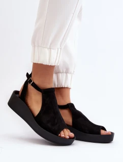 Zazoo 2914 Dámske semišové sandále Black