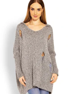 Dlhý sveter model 114564 PeeKaBoo