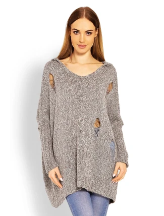 Dlhý sveter model 114564 PeeKaBoo