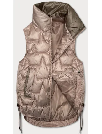 S'West Dámske krátke tričko bez rukávov so šnúrkami na bokoch Pearl Pink (B8358-51)