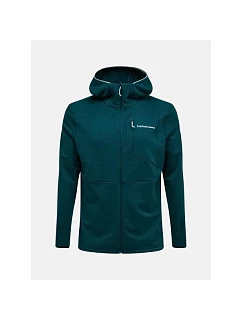 Pánska mikina PEAK PERFORMANCE M Trail Polartec Power Grid Zip Hood, zelená farba