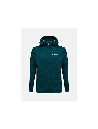 Pánska mikina PEAK PERFORMANCE M Trail Polartec Power Grid Zip Hood, zelená farba Pánska mikina PEAK PERFORMANCE M Trail Polartec Power Grid Zip Hood, zelená farba