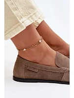 Dámske mokasíny z prírodného semišu Big Star TT274207 Beige