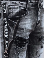 Pánske čierne džínsové nohavice FashionStreet UX4322