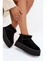 Ženské sněhule z přírodního semiše černé Mairene