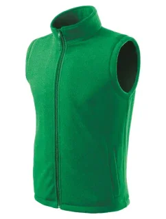 Next fleecová vesta unisex stredne zelená