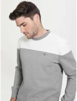 Pánska mikina Z2BQ01KBCK2 CGYH sivá/ecru - Guess