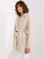 Dámsky kabát TW CZ BI 2022320.01X Svetlá béžová - Och Bella Dámsky kabát TW CZ BI 2022320.01X Svetlá béžová - Och Bella