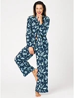 Pyžamo Key LNS 533 B26, s dlhými rukávmi, veľkosti S–XL, na zapínanie