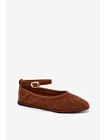 Baleríny z prírodného semišu Big Star TT274211 Camel Baleríny z prírodného semišu Big Star TT274211 Camel