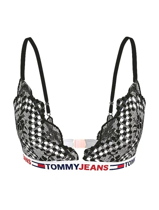 Dámska čipkovaná podprsenka Undersized Jeans UW0UW03829-BDS - Tommy Hilfiger